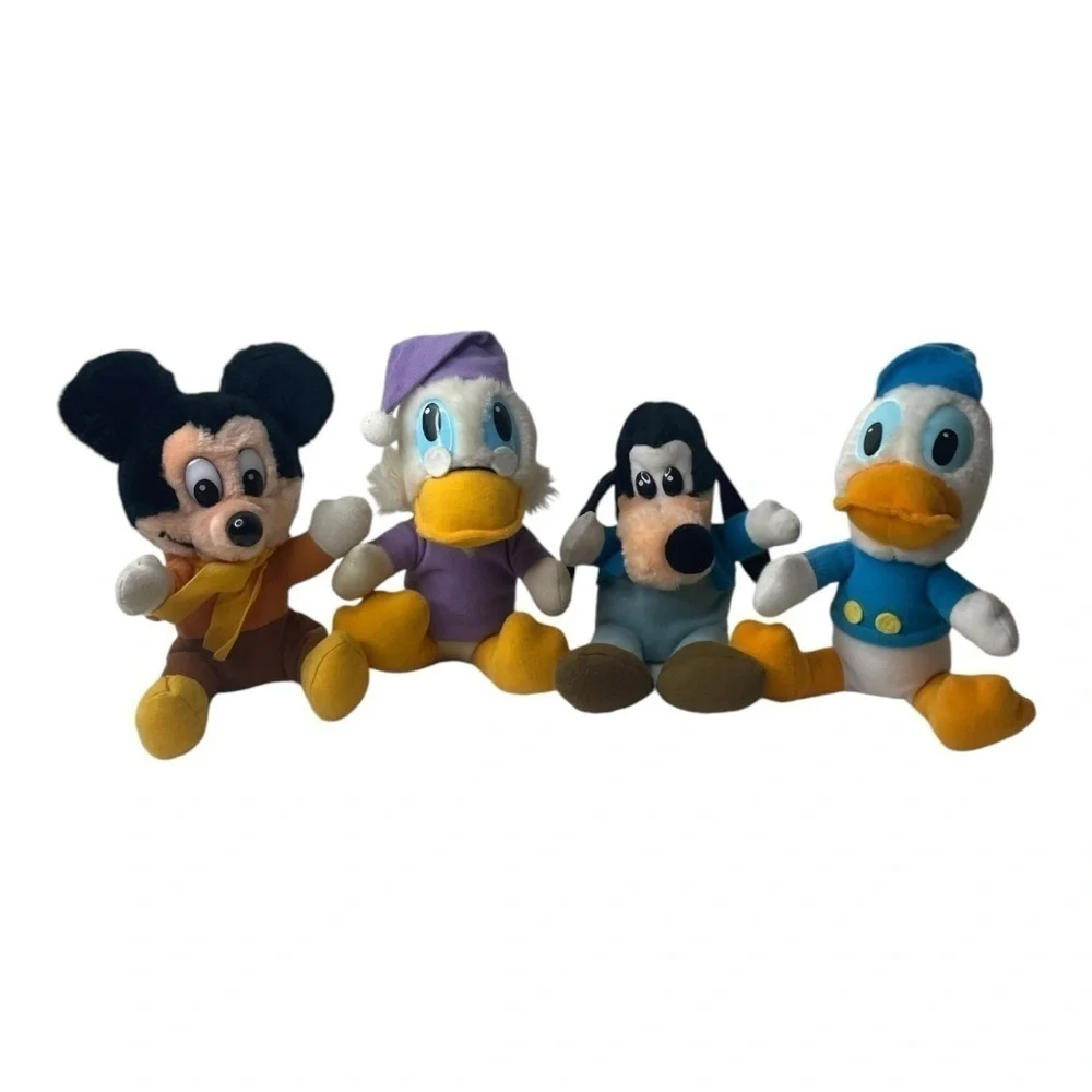 Vintage Disney 80’s Mickey’s Christmas Carol Plushie Gang